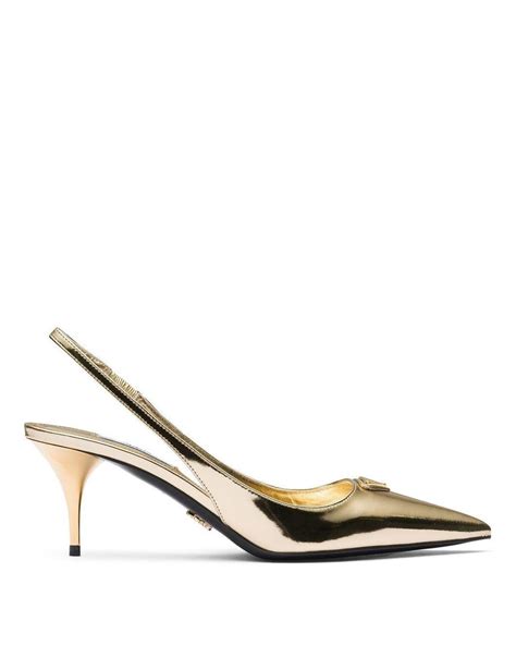 prada metallic slingback|Prada slingback shoes 2020.